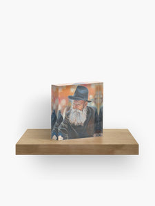 Menachem Mendel Schneerson-Color Lubavitcher Rebbe Acrylic Block