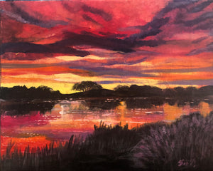 RED LAKE -original painting