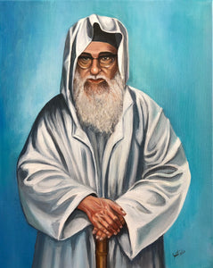 PORTRAIT OF RABBI MEIR ABUHATZEIRA - Original painting