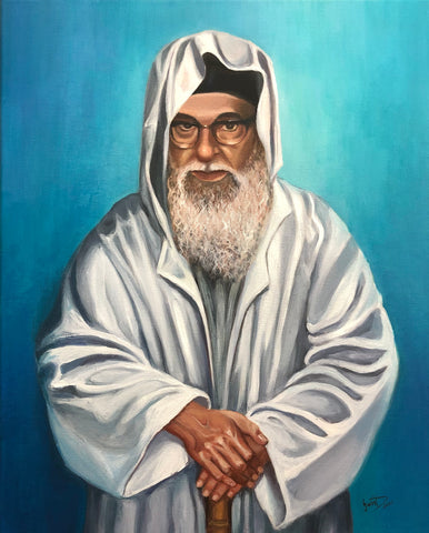 RABBI MEIR ABUHATZEIRA -closeup- Original painting