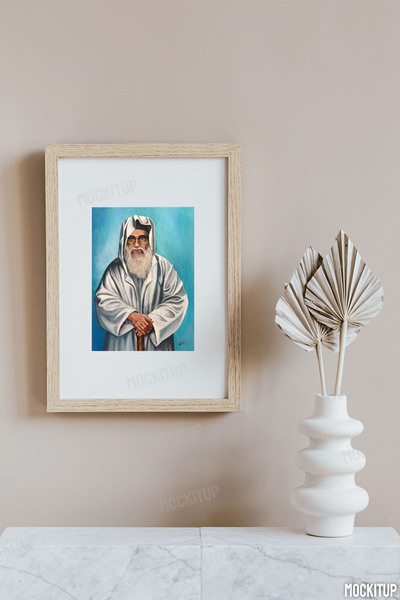 PORTRAIT OF RABBI MEIR ABUHATZEIRA - Original painting